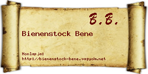 Bienenstock Bene névjegykártya